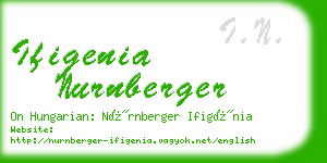 ifigenia nurnberger business card